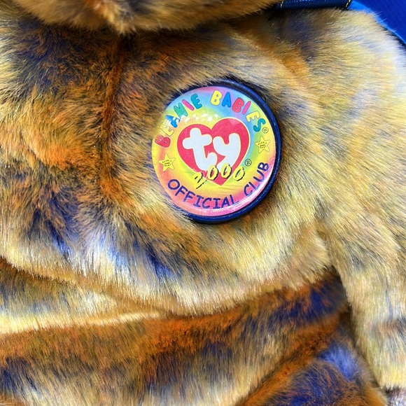 TY Beanie  Babies Buddy Accents Clubby III Brown/Blue Bear 2000 Plush 13 Inches - Picture 2 of 11